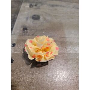 White yellow pink polka dot Bobby pin accessory‎